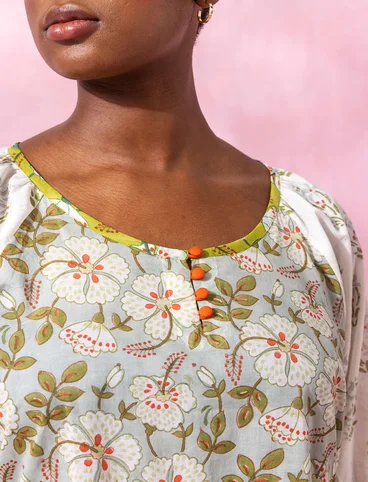 “Malli” woven dress in organic cotton - mint