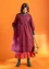 “Blossom” woven organic cotton dress (burgundy S)
