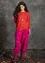 Cotton/silk trousers (cerise XL)