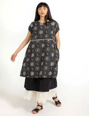 Robe "Mallika" en coton biologique - noir