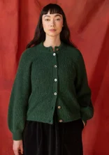 “Vinternatt” alpaca blend cardigan - dark green