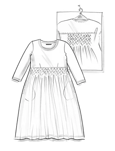 Jersey dress in organic cotton/modal - kiwi
