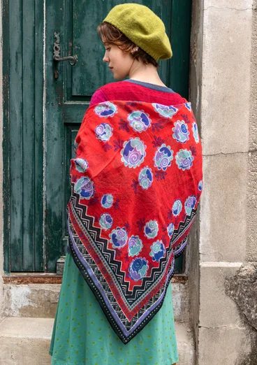 Foulard "Frida" en laine - tomate