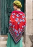 Foulard "Frida" en laine (tomate Taille unique)