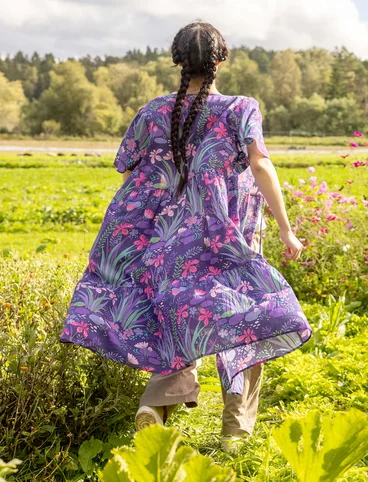 Kleid „Iris“ aus Bio-Baumwollgewebe - dunkelamethyst