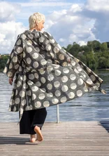 “Eclipse” organic cotton kimono - dark ash grey