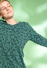 “Ylva” jersey top in organic cotton/spandex - malachite/patterned