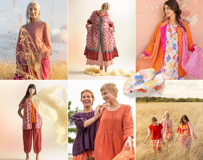 Colourful clothes from Gudrun Sjödén’s summer collection 