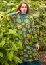 Tricot jurk "Sunflower" van lyocell/elastaan (mosgroen XXL)