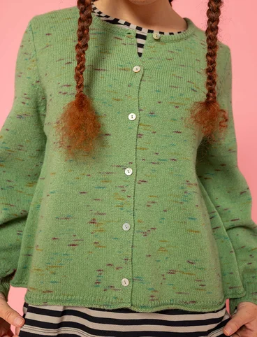 Shetland wool cardigan - dusty green