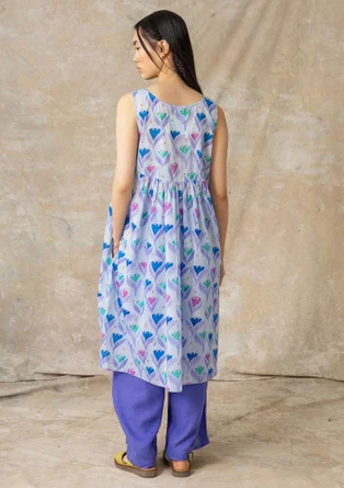 “Öst” woven organic cotton dress - forget-me-not