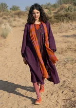 “Flow” shawl in organic cotton - henna