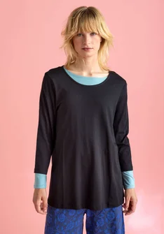 “Millie” organic cotton/modal jersey top - black