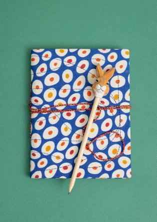 “Runa” fabric-covered notebook - klein blue