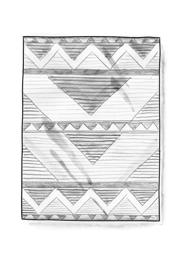 “Andes” rug in wool - dusty green