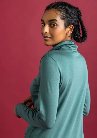 Lyocell/spandex jersey turtleneck - opal green