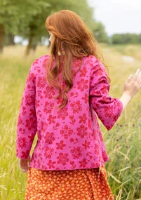 “Flora-Li” cardigan in organic/recycled cotton - pink orchid