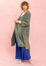 “Rose hip” woven organic cotton dress - indigo green