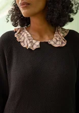 “Pauline” organic/recycled cotton sweater - black