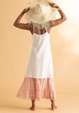 Slip dress in lyocell/spandex - feather