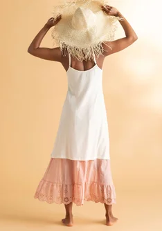 Slip dress in lyocell/spandex - feather