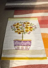 Tapis "Lemon tree" en coton biologique - naturel