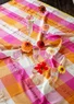 “Trellis” tablecloth in organic cotton (dark peony One Size)