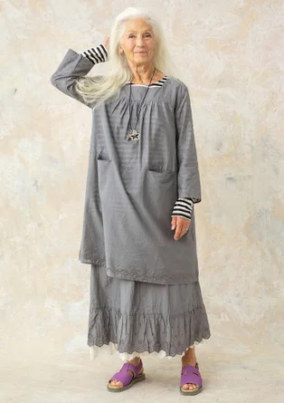 Woven organic cotton underskirt - graphite