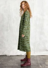 “Mona” jersey dress in cotton/spandex - forest green/patterned