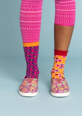 ��“Billie” socks in organic cotton - hibiscus