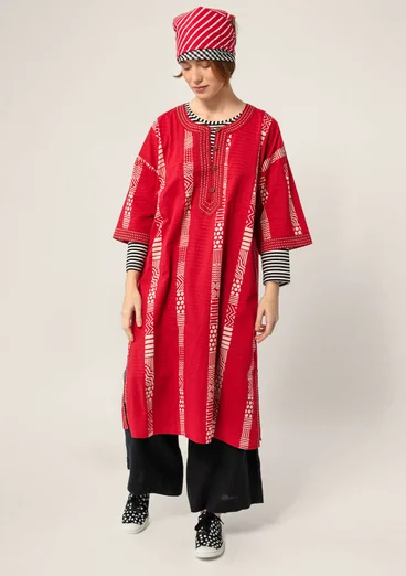 Kaftan "Ghana" van biologisch katoen - klaproos