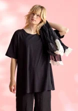 “June” jersey tunic in organic cotton - black