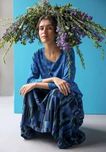 “Aina” jersey top in organic cotton/modal - sapphire blue/turquoise