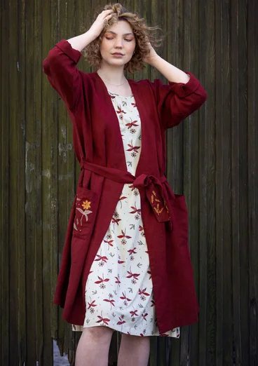 Kimono „Tuvstarr“ aus Leinen - achatrot