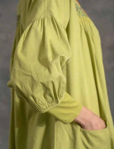 Organic cotton/modal smock blouse - kiwi