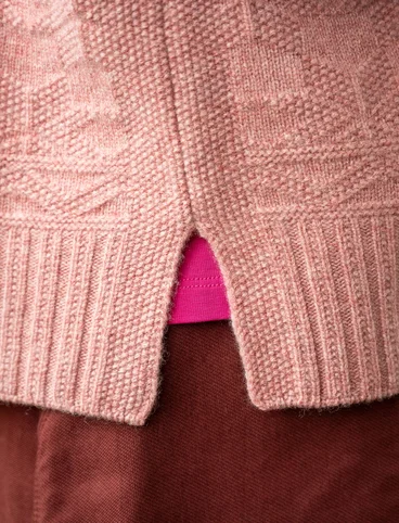 Pull "Vega" en laine d'agneau - rose cendrée/chiné