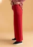 Lyocell/elastane jersey trousers (lingonberry S)