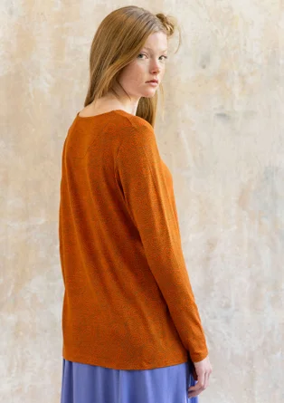 Jerseybluse "Ada" i lyocell/elastan - masala/mønstret