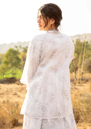 Kimono "Cumulus" en coton tissé - blanc