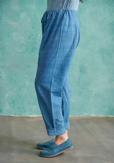 Pantalon "Indra" en coton biologique tissé - indigotier