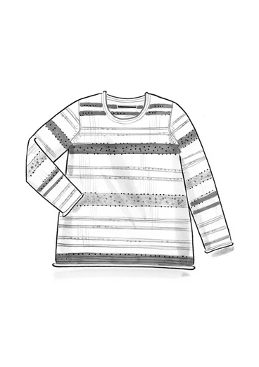 “Edna” Bästis sweater in recycled cotton - multicoloured/striped