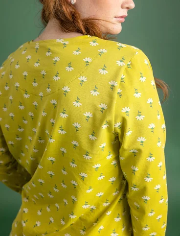 “Stella” jersey top in organic cotton/spandex - lime green/patterned