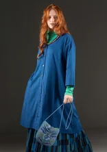 “Kelly” woven organic cotton dress - indigo blue