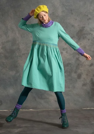 Jersey dress made of organic cotton/modal - light oriental green