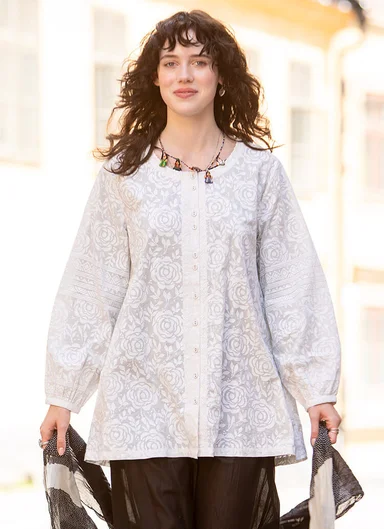 “Roza” woven tunic in organic cotton