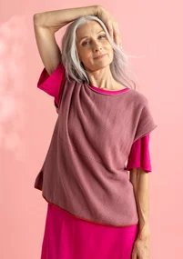 “Edna�” recycled cotton, sleeveless favourite sweater - terrazzo pink