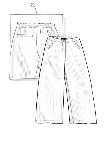 Pantalon en velours côtelé de coton biologique - bordeaux
