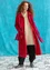 “Web” coat in recycled wool/polyester  (cranberry S)