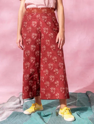 “Jasmine” woven pants in organic cotton - red curry