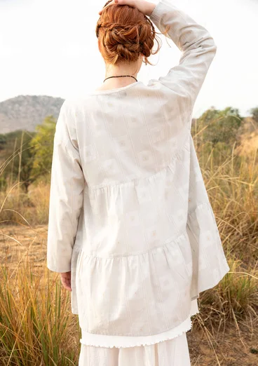 “Cirrus” organic cotton smock blouse - ecru